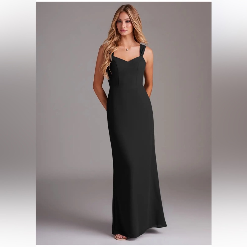 Elegant Black Evening Gown Azazie Denice Chiffon Dress